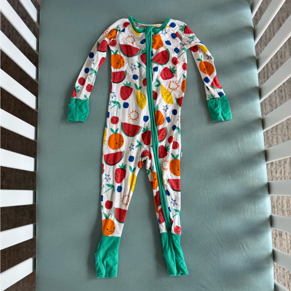 Little Sleepies Fruit Pattern Footie - Multicolor